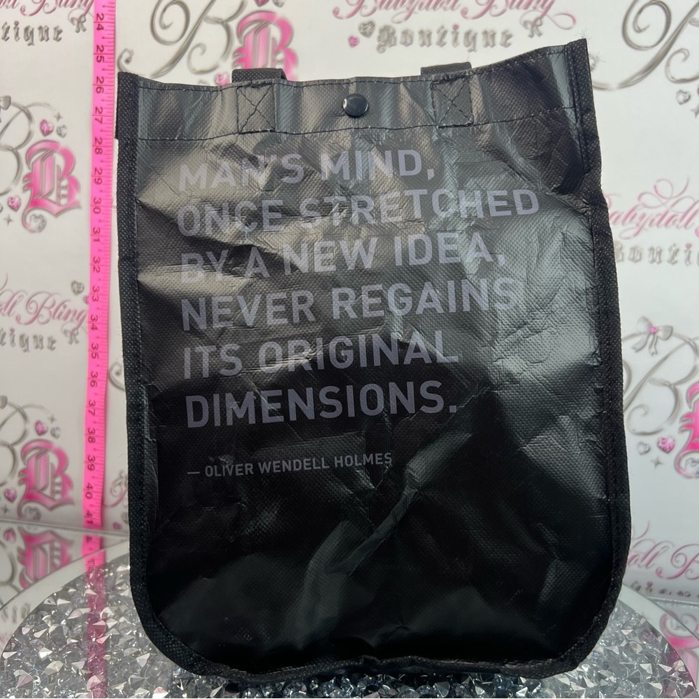 lululemon athletica bag Black Tote with Quote Print